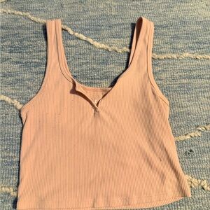 Ribbed Pink Tank Top